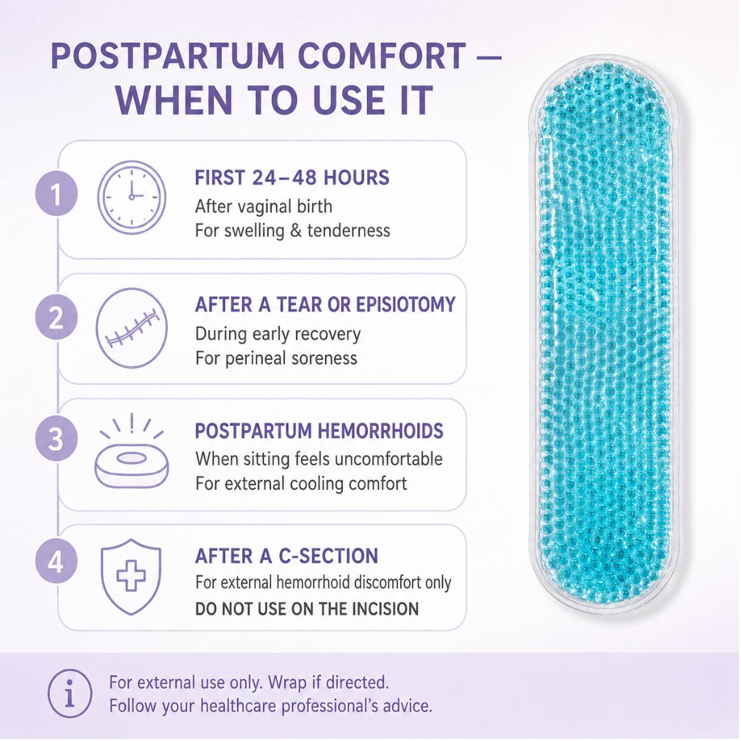 Perineal Cooling Gel Pad Set of 2 for Postpartum Recovery