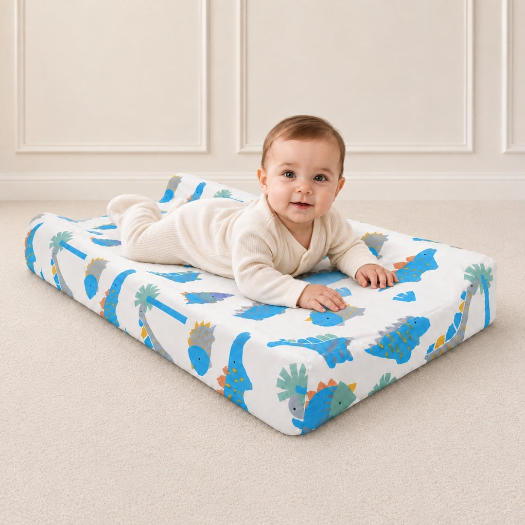Baby Diaper Changing and Massage Pad with Safety Belt (MultiDino)