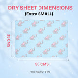 Printed Baby Dry Sheet | Waterproof & Reusable Mattress Protector | Soft & Absorbent | Pack of 2