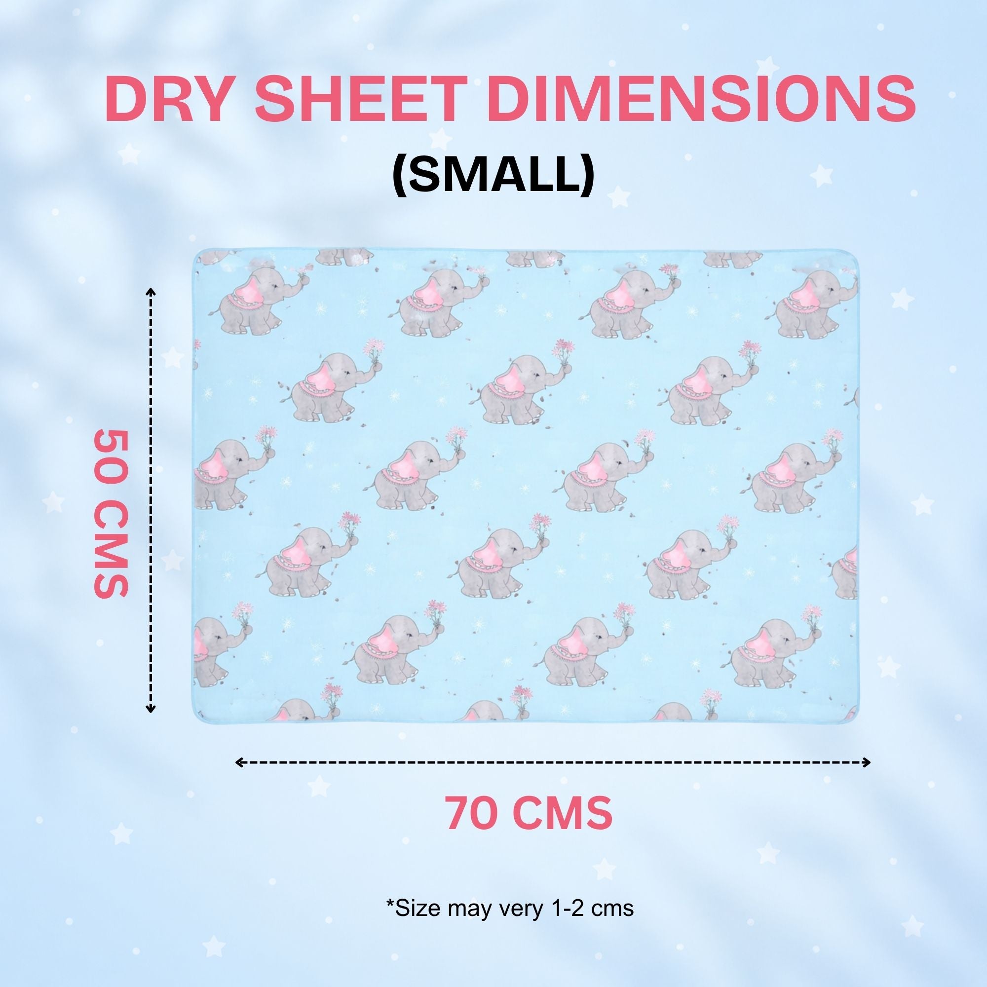 Printed Baby Dry Sheet | Waterproof & Reusable Mattress Protector | Soft & Absorbent | Pack of 2