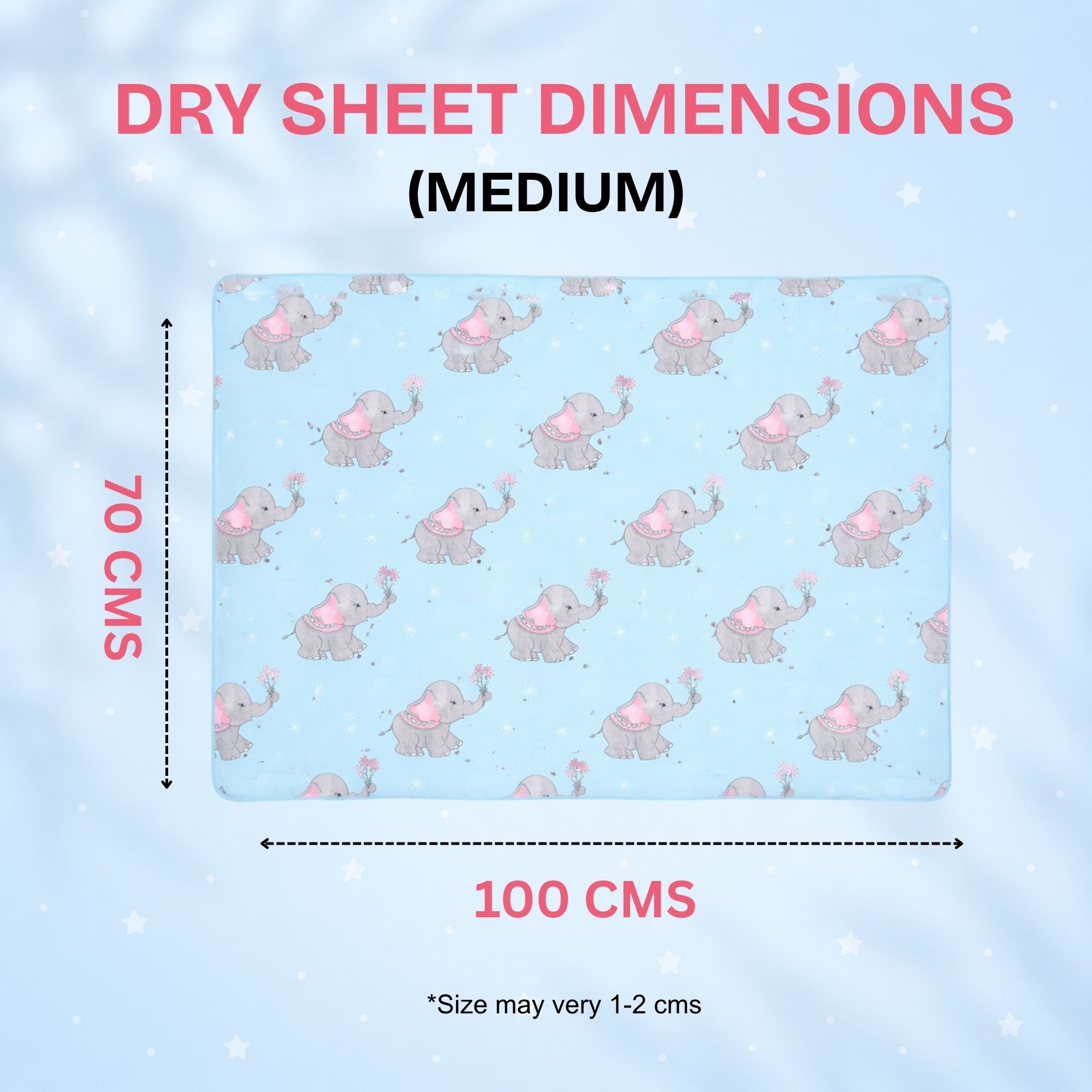 Printed Baby Dry Sheet | Waterproof & Reusable Mattress Protector | Soft & Absorbent | Pack of 2