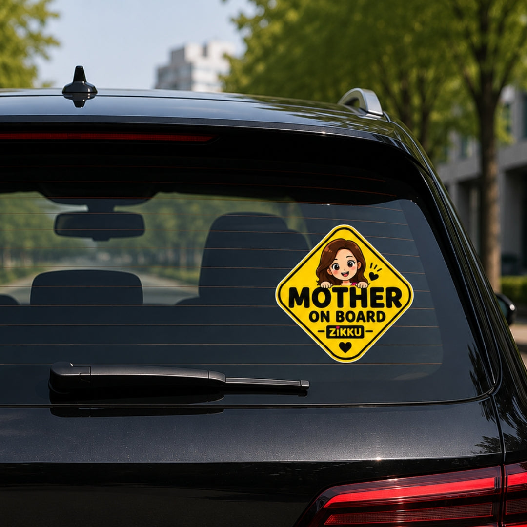 Mother on Board Car Sticker Self Adhesive Waterproof Car Window Decal