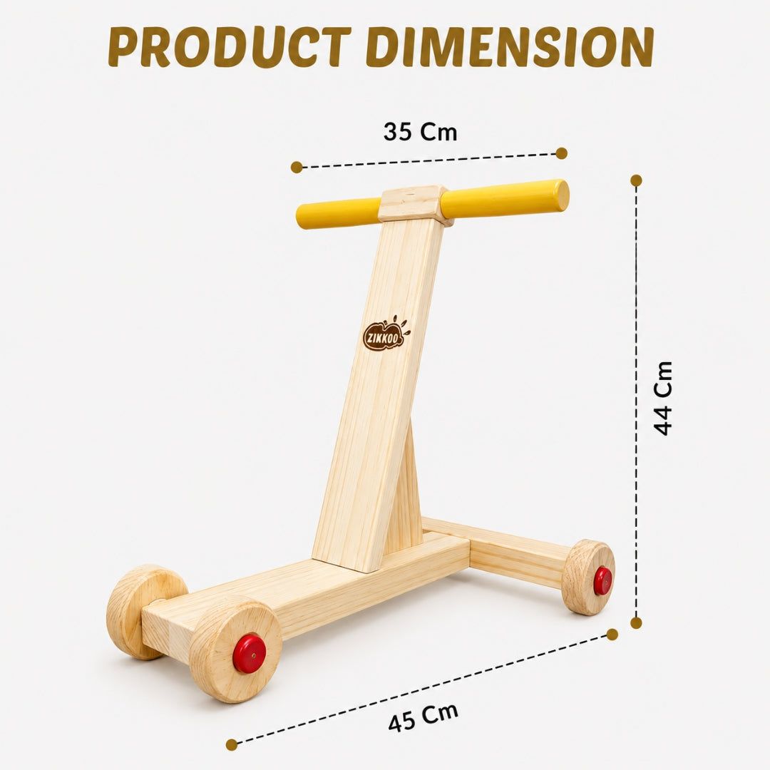 Traditional Handmade Wooden Baby Push Walker (6-24M)