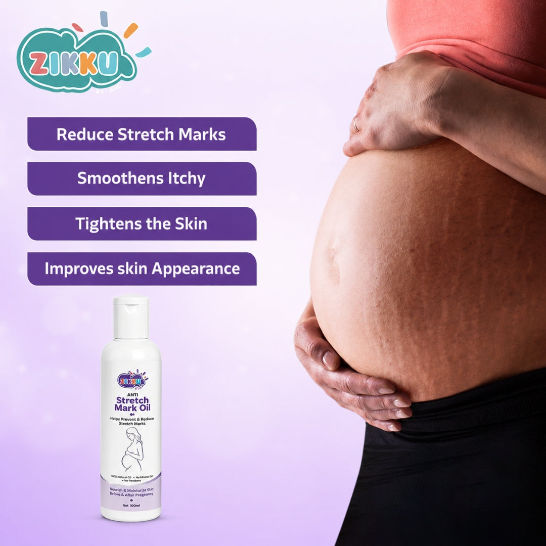 Anti-stretch Mark Oil For Post & Pre Pregnancy Care (100ml)