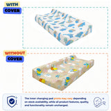 Baby Diaper Changing and Massage Pad with Safety Belt (MultiDino)