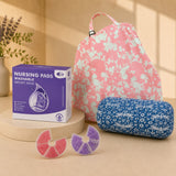 Breastfeeding Essentials Combo- 6 Reusable Nursing Pads, 2 Breast Gel Pads, 1 Cotton Nursing Cover, 1 Arm Feeding Pillow