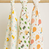 Baby Muslin Wrap/Swaddle (Set of 3)