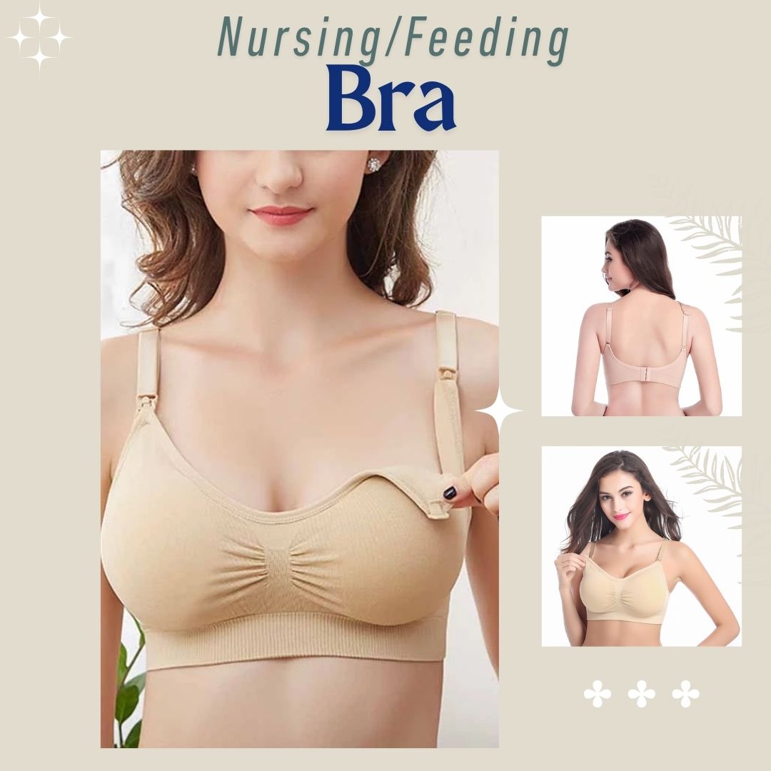 Nursing/Breastfeeding Essentials Combo for Mothers (Nursing Bra + Nursing Pads + Nursing Pillow + Nursing Cover)