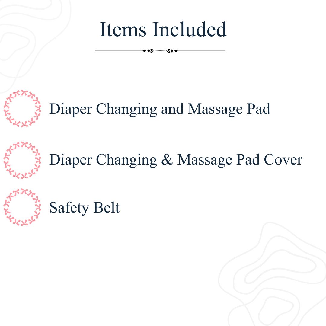 Diaper Changing and Massage Bed/Pad with Cover (Teddy Pad – Iceland Cover)