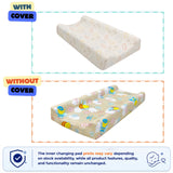 Baby Diaper Changing and Massage Pad with Safety Belt (Carrot Print)