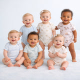 Baby Cotton Onesies Pack of 6 Soft Cotton Rompers for Newborns