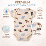 Baby Cotton Onesies Pack of 5 Soft Cotton Rompers for Newborns