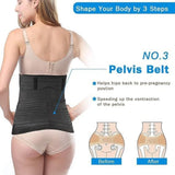 3 in 1 Postpartum Recovery Belt with Belly, Waist & Pelvic Support