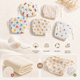 100% Cotton Muslin Nappy Set for Newborns (0-6 Months) - Pack of 5