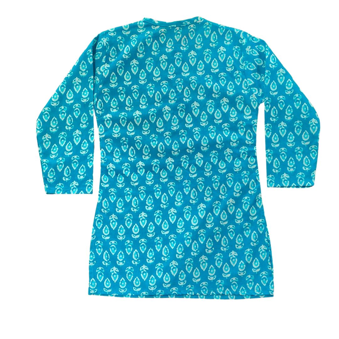 Turquoise Twirl Kurta Set (Unisex)