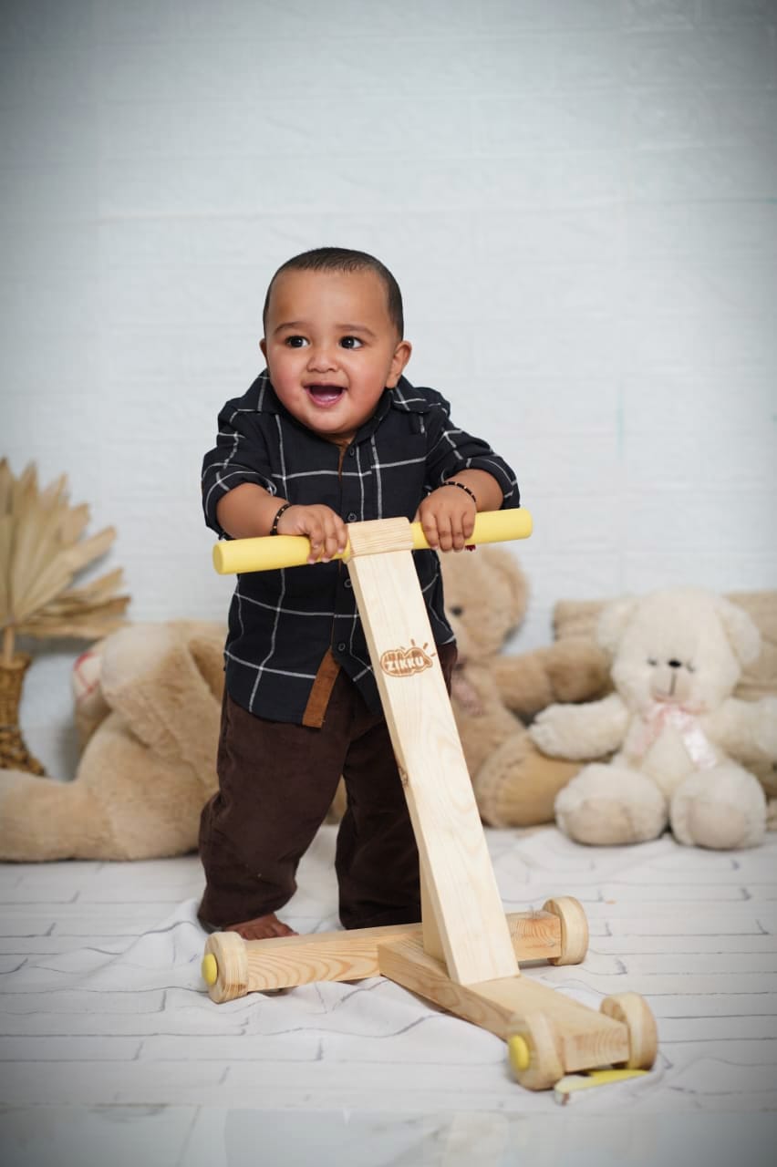Traditional Handmade Wooden Baby Push Walker (6-24M)