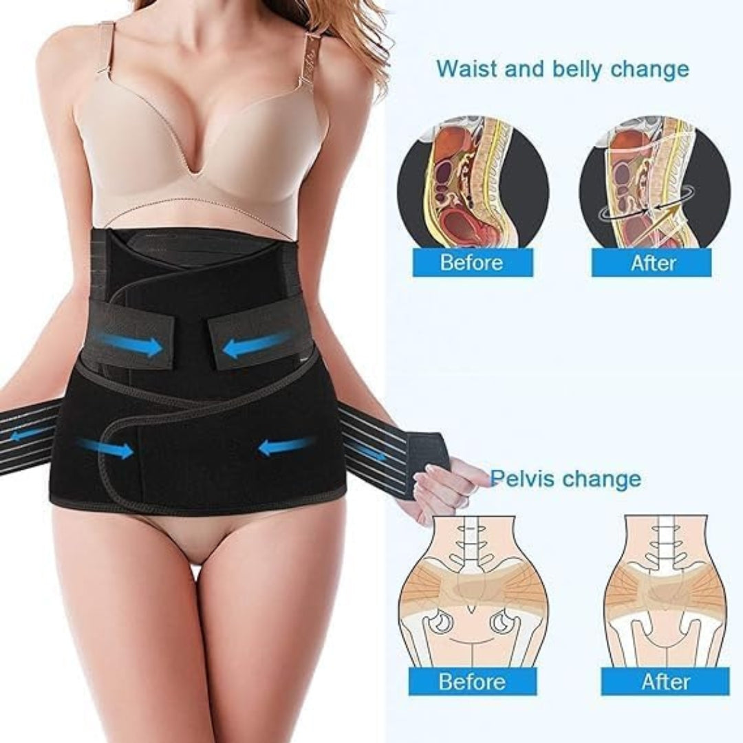 3 in 1 Postpartum Recovery Belt with Belly, Waist & Pelvic Support