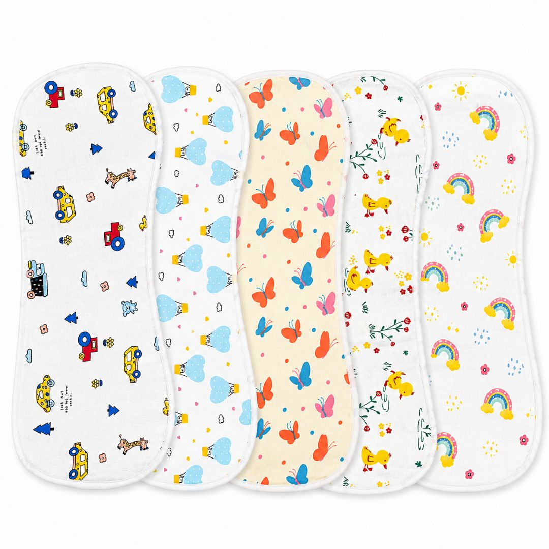 Cotton Muslin Baby Burp Cloth – Ultra Soft & Breathable Baby Burp Cloth for Newborn Boys & Girls (0–12 Months) | 100% Cotton Muslin Soft Baby Cloth for Feeding, Cleaning & Daily Baby Care