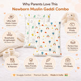 Zikku Muslin Baby Gaddi Combo Pack of 2