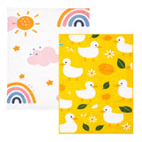 Waterproof Baby Changing Mat Set of 2 - Diaper Changing Sheets 60x45 cm