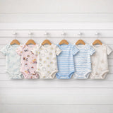 Baby Cotton Onesies Pack of 6 Soft Cotton Rompers for Newborns