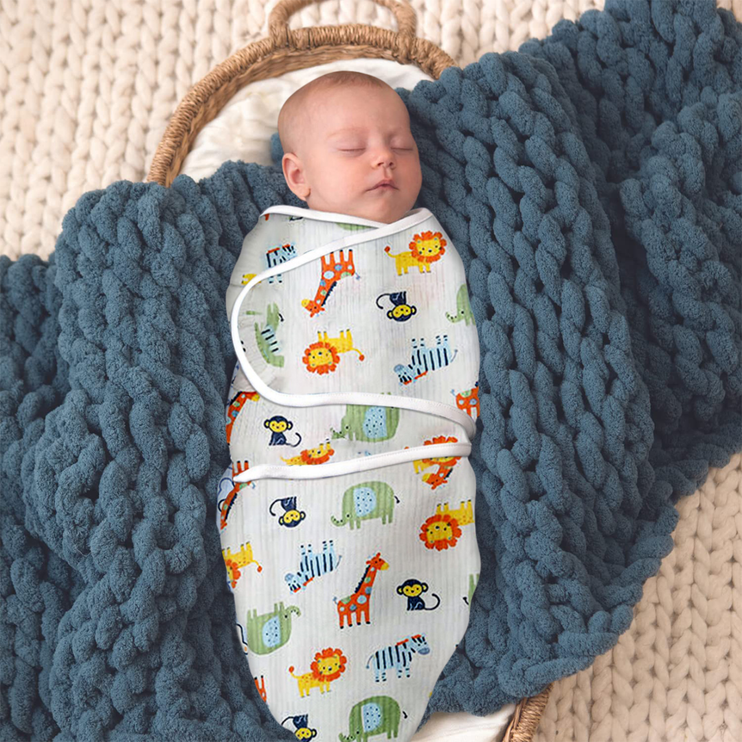 Baby snuggle top wrap blanket