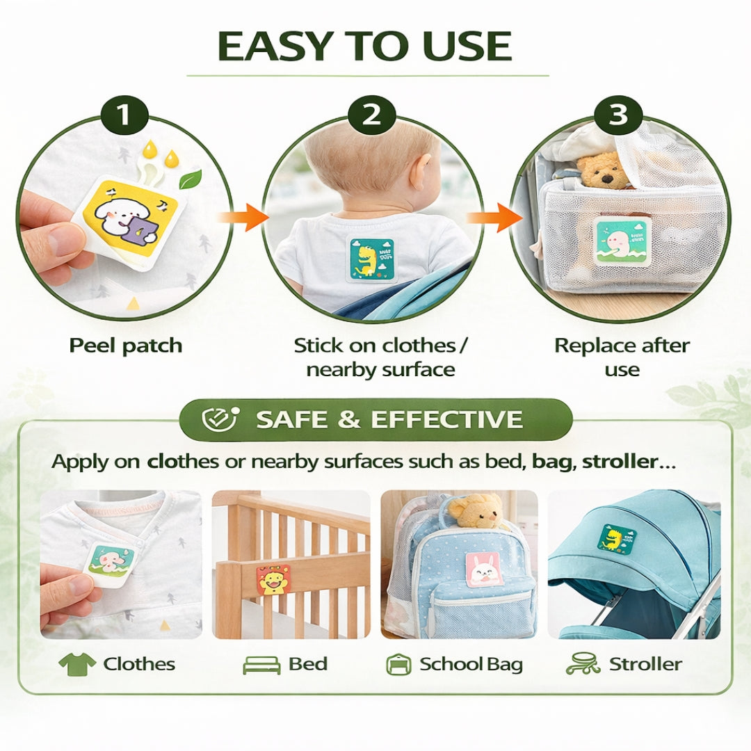 Natural Mosquito Repellent Patch for Baby, Kids & Adults