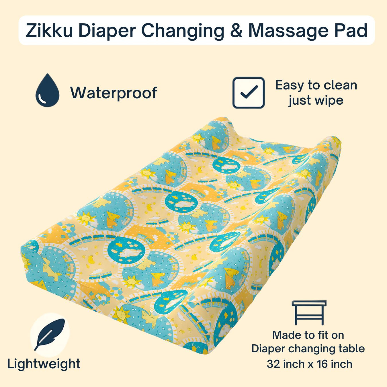 Diaper Changing and Massage Bed/Pad with Cover (Toy Pad+Pink Cover))