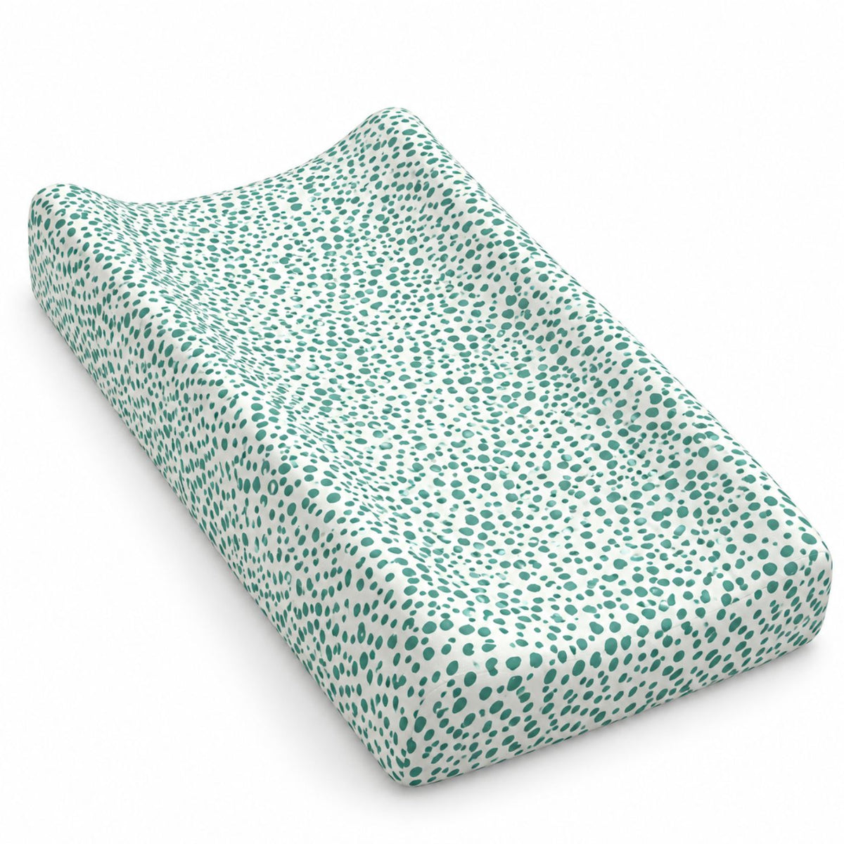 Baby Diaper Changing and Massage Pad with Safety Belt (Green Dots)
