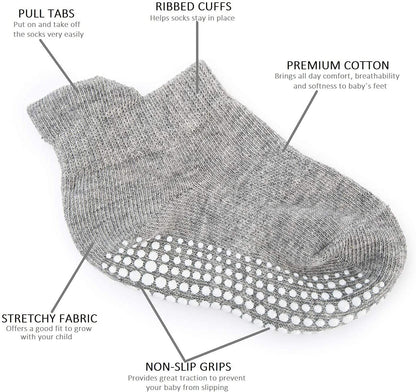 Zikku Anti Skid Socks Combo for Boys and Girls (1-3 Years) – Associated  Health Care