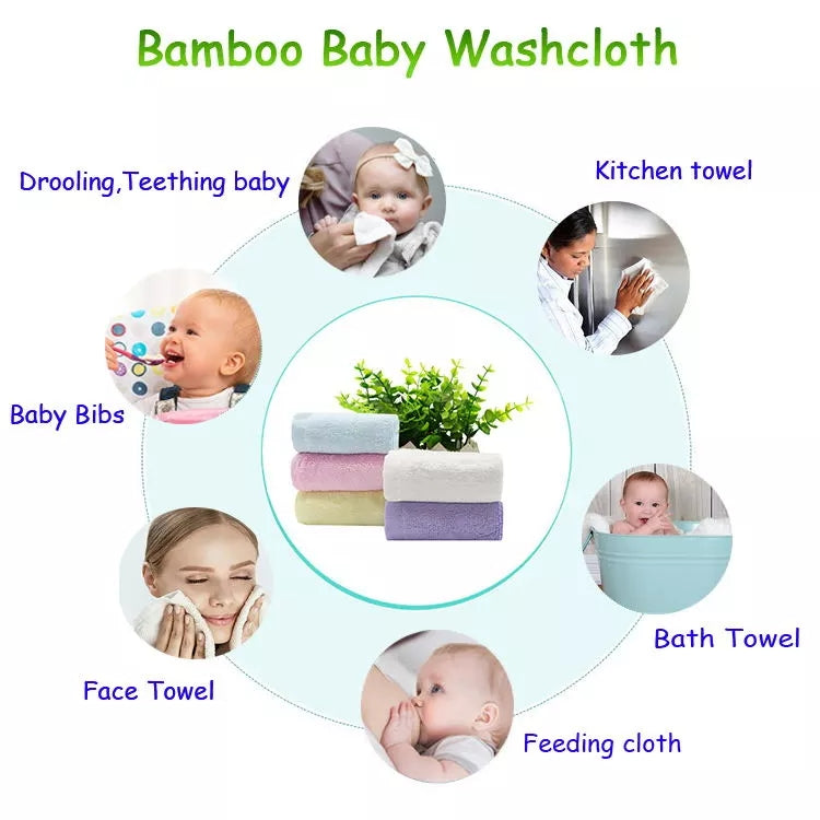 Bamboo Face Towels for Newborn (Pack of 5)