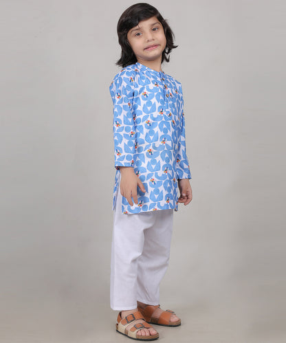 Bluebird Blossom Kurta Set (Unisex)