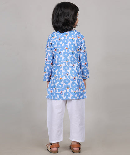 Bluebird Blossom Kurta Set (Unisex)