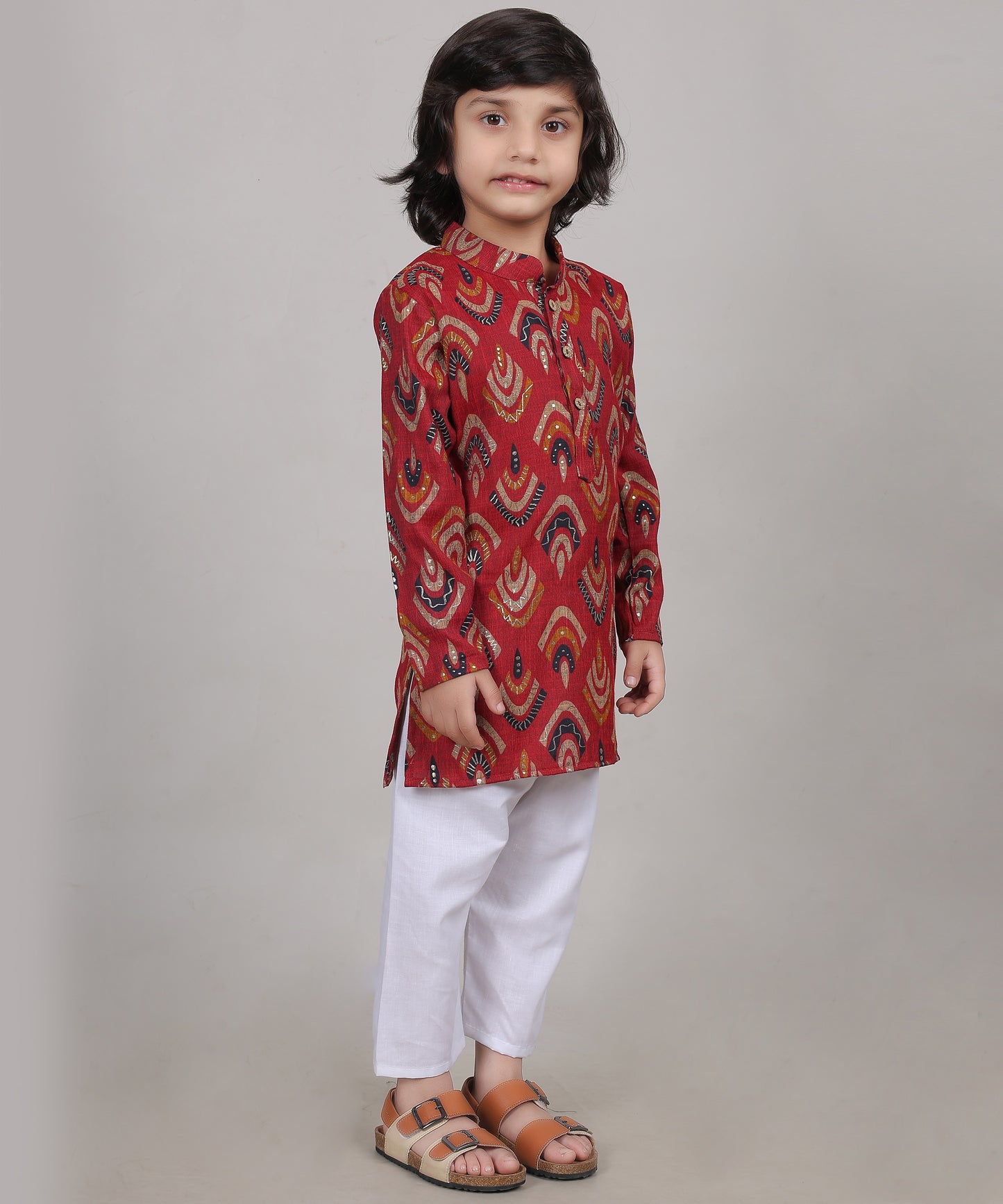 Majestic Maroon Kurta Set (Unisex)