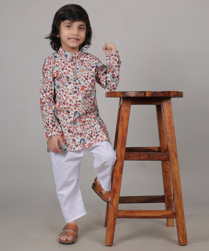 Heritage Bloom Kurta Set (Unisex)