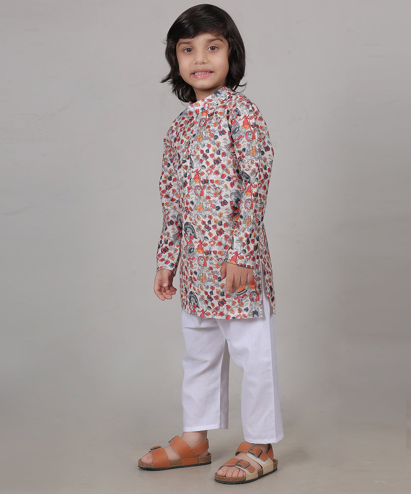 Heritage Bloom Kurta Set (Unisex)