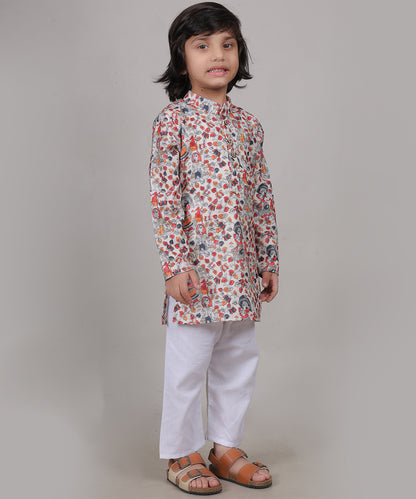 Heritage Bloom Kurta Set (Unisex)