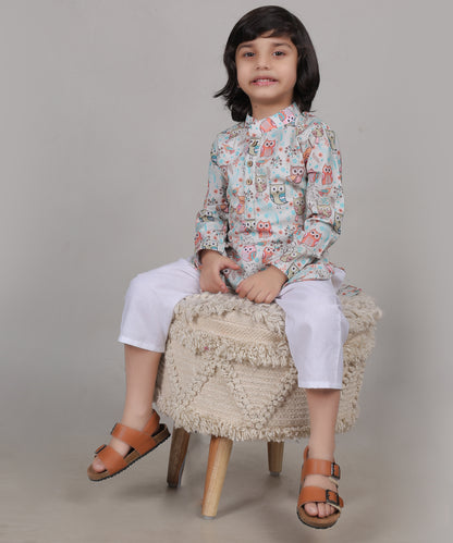 Owl Parade Kurta Set (Unisex)