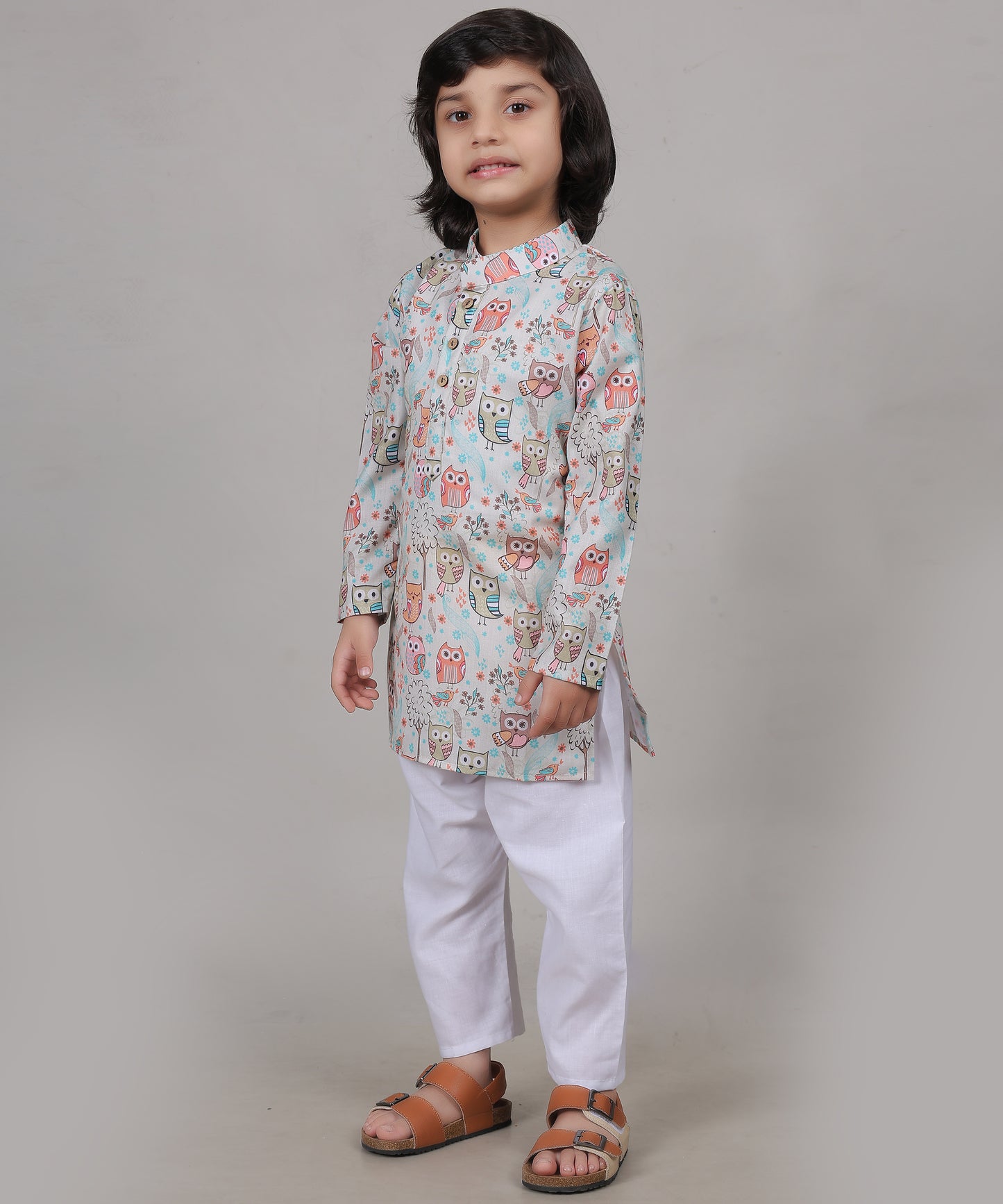 Owl Parade Kurta Set (Unisex)