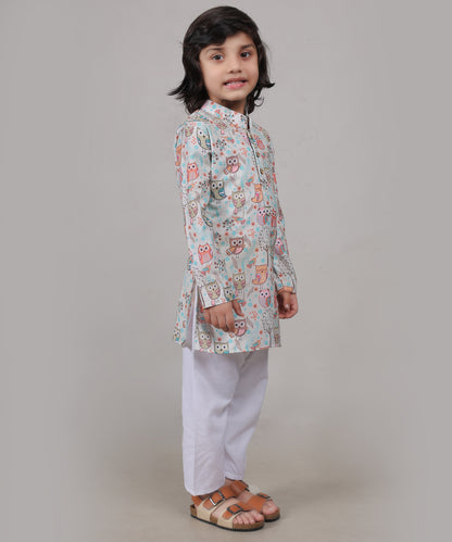 Owl Parade Kurta Set (Unisex)