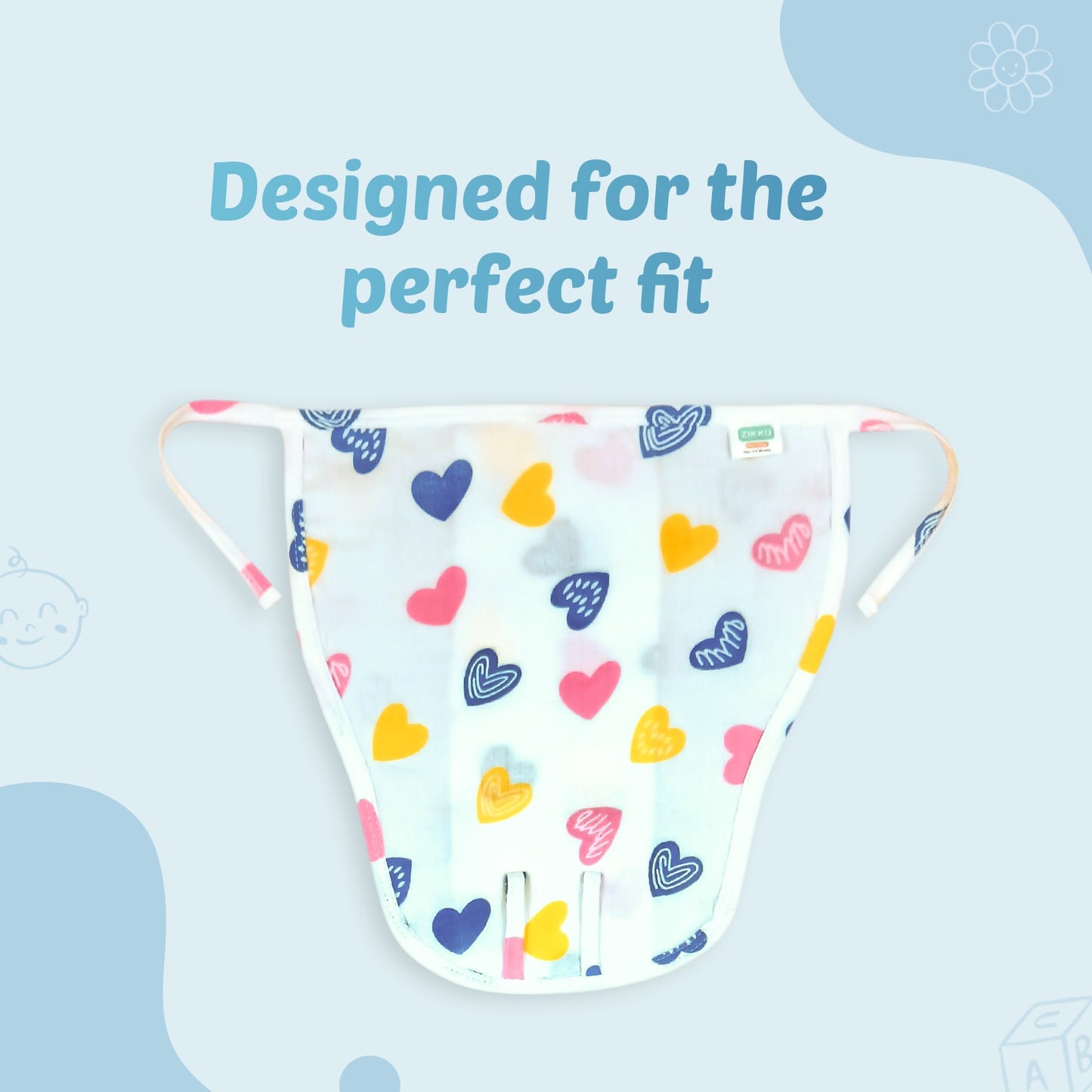 Baby Muslin Nappy Set (Set of 5)