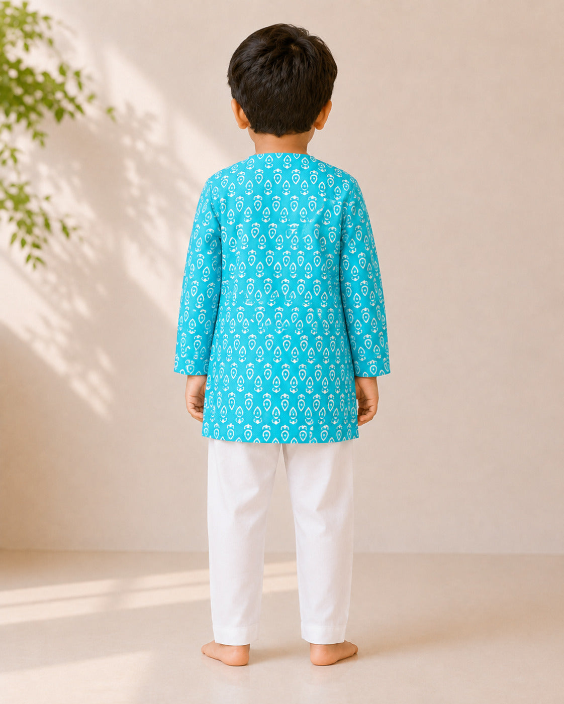 Turquoise Twirl Kurta Set (Unisex)