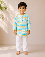 Spring Zig-zag Kurta Set (Unisex)