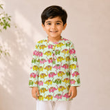 Elephant Carnival Kurta Set (Unisex)