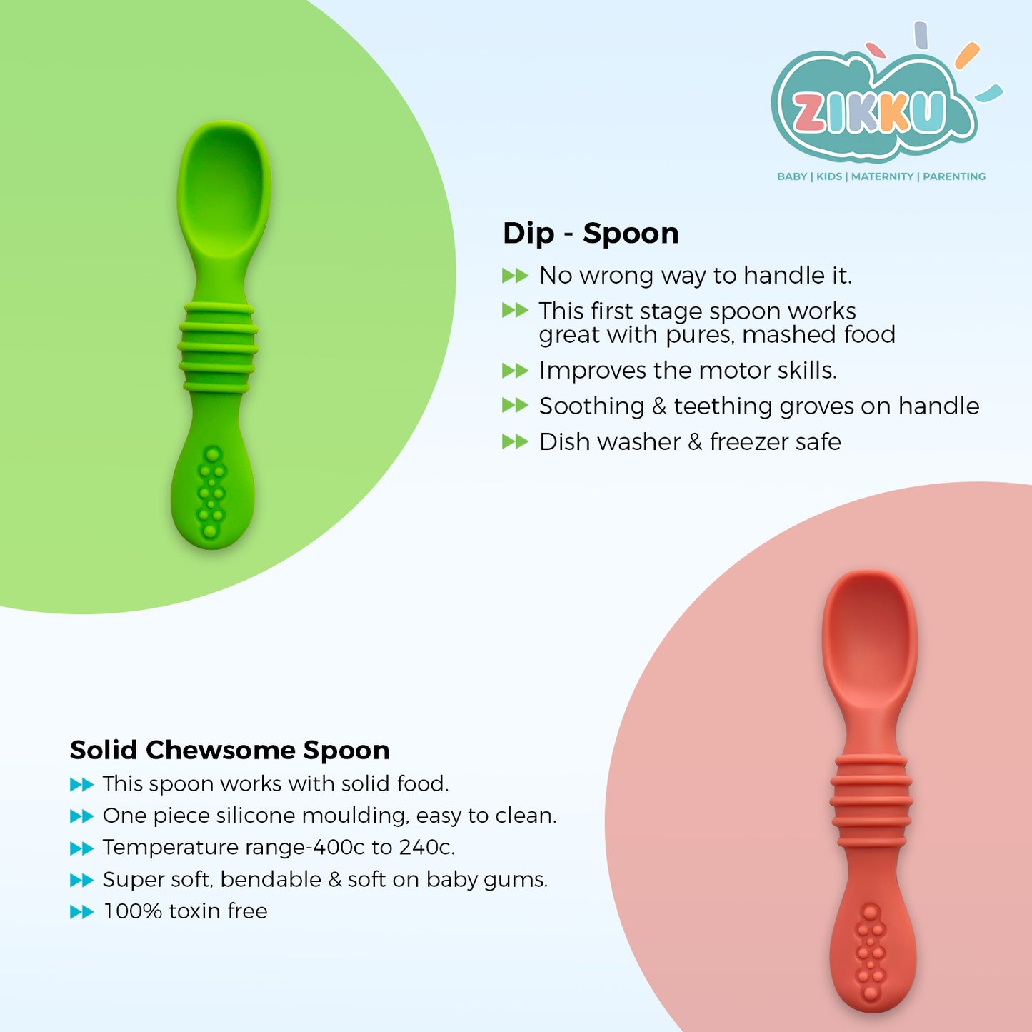 First Stage Self-Feeding Training Spoons