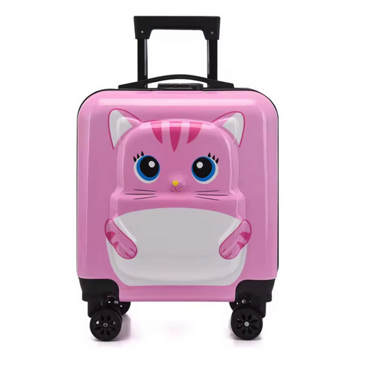 Pink Kitty Cabin Trolley Bag/Suitcase