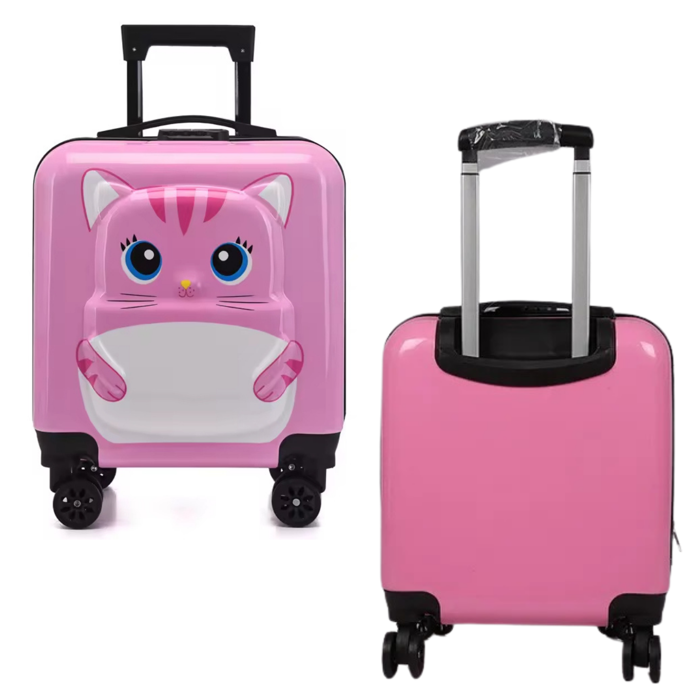 Pink Kitty Cabin Trolley Bag/Suitcase