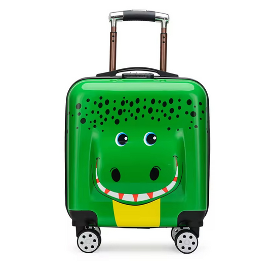 Green Croco Cabin Trolley Bag/Suitcase