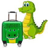 Green Croco Cabin Trolley Bag/Suitcase
