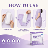 ZIKKU Maternity Pads for Postpartum Recovery | 350mm Heavy Flow | Leak-Proof | After Delivery | C-section | Pack of 5